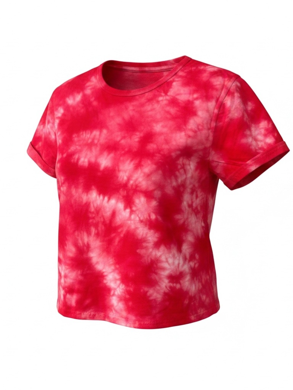 Lot of 10 ZooZatz Tie Dye Blank Crop T Shirts  Red White DIY Custom SMALL